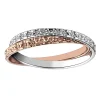Alliance 2 anneaux antrelacés ciselés or 9 carats