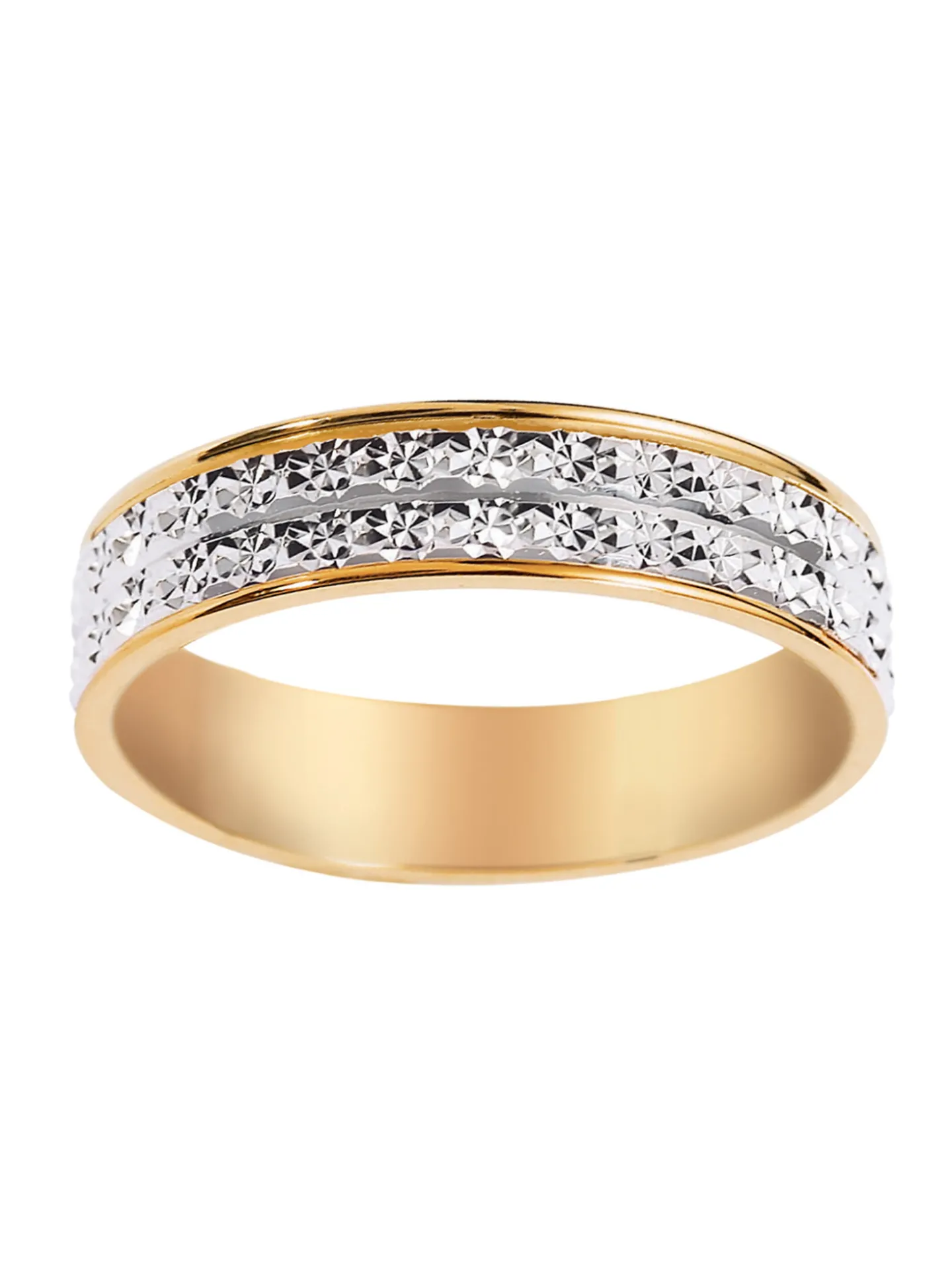 Alliance bicolore effet diamanté