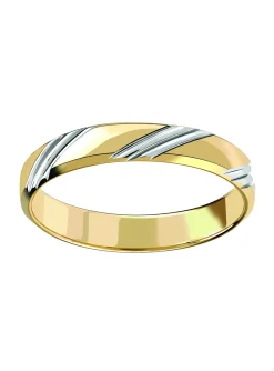 Alliance bicolore moderne 18 carats