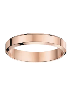 Alliance Brillaxis bords biseautés or rose 9 carats