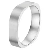 Alliance Brillaxis carrée or blanc 9 carats brossée