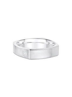 Alliance Brillaxis carrée diamant or 9 carats
