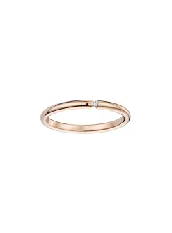 Alliance Brillaxis demi-jonc diamant or rose