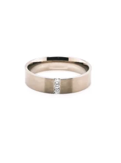 Alliance Brillaxis diamants brossée ruban plat