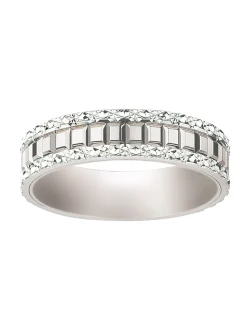 Alliance Brillaxis moderne effet diamanté or blanc