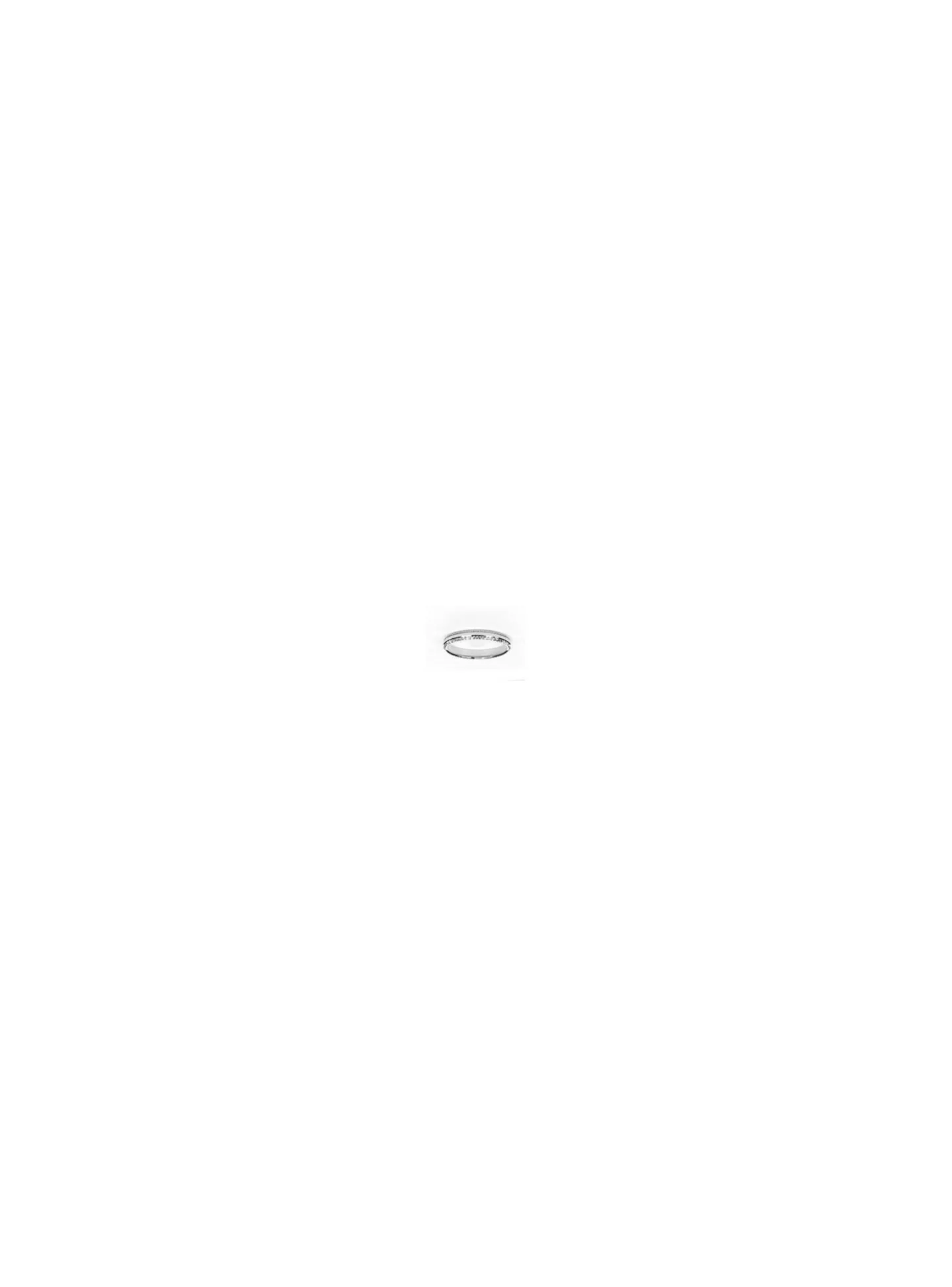 Alliance Brillaxis or blanc 9 carats bords ciselés