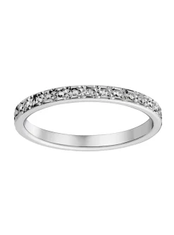 Alliance Brillaxis or blanc 9 carats ciselé
