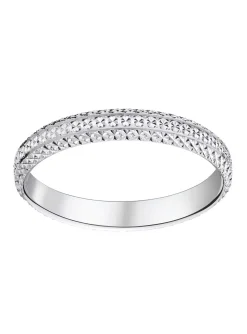 Alliance Brillaxis or blanc 9 carats effet diamanté