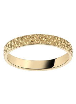 Alliance Brillaxis or jaune 9 carats ciselé