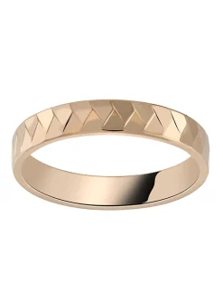 Alliance Brillaxis or rose 9 carats facetté