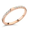 Alliance Brillaxs or rose 18 carats diamants