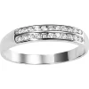 Alliance dame diamants or 18 carats