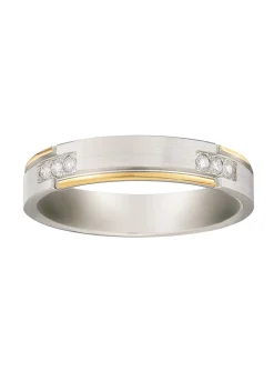 Alliance diamant or 18 carats