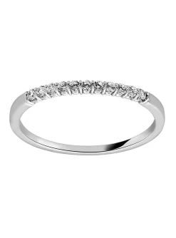 Alliance diamants 0.15 CT et or blanc 750 palladié_x005f_x000D_serti griffes