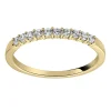 Alliance diamants 0.25 CT et or jaune 750_x005f_x000D_serti griffes