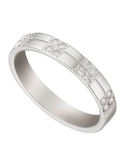 Alliance diamants serti pavé or 18 carats