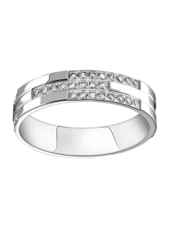 Alliance diamants sertis décalés