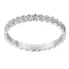 Alliance effet diamantée or blanc 18 carats