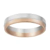 Alliance homme Brillaxis or rose et blanc 9 carats