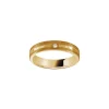 Alliance homme en or jaune 18 carats_x005f_x000D_double finition et diamant