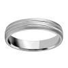 Alliance homme or blanc 9 carats sablée