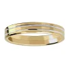 Alliance homme ruban confort bicolore 9 carats
