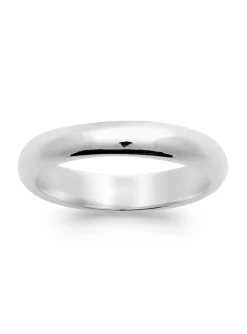 Alliance jonc parisien en argent rhodié 3.5mm