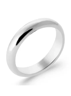 Alliance jonc parisien en argent rhodié 3.5mm