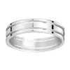 Alliance moderne ajourée en or blanc 18 carats