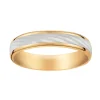 Alliance moderne bicolore or 18 carats