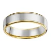 Alliance moderne bicolore or 18 carats