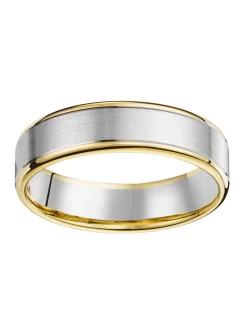 Alliance moderne bicolore or 18 carats