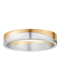 Alliance moderne bicolore or 18 carats