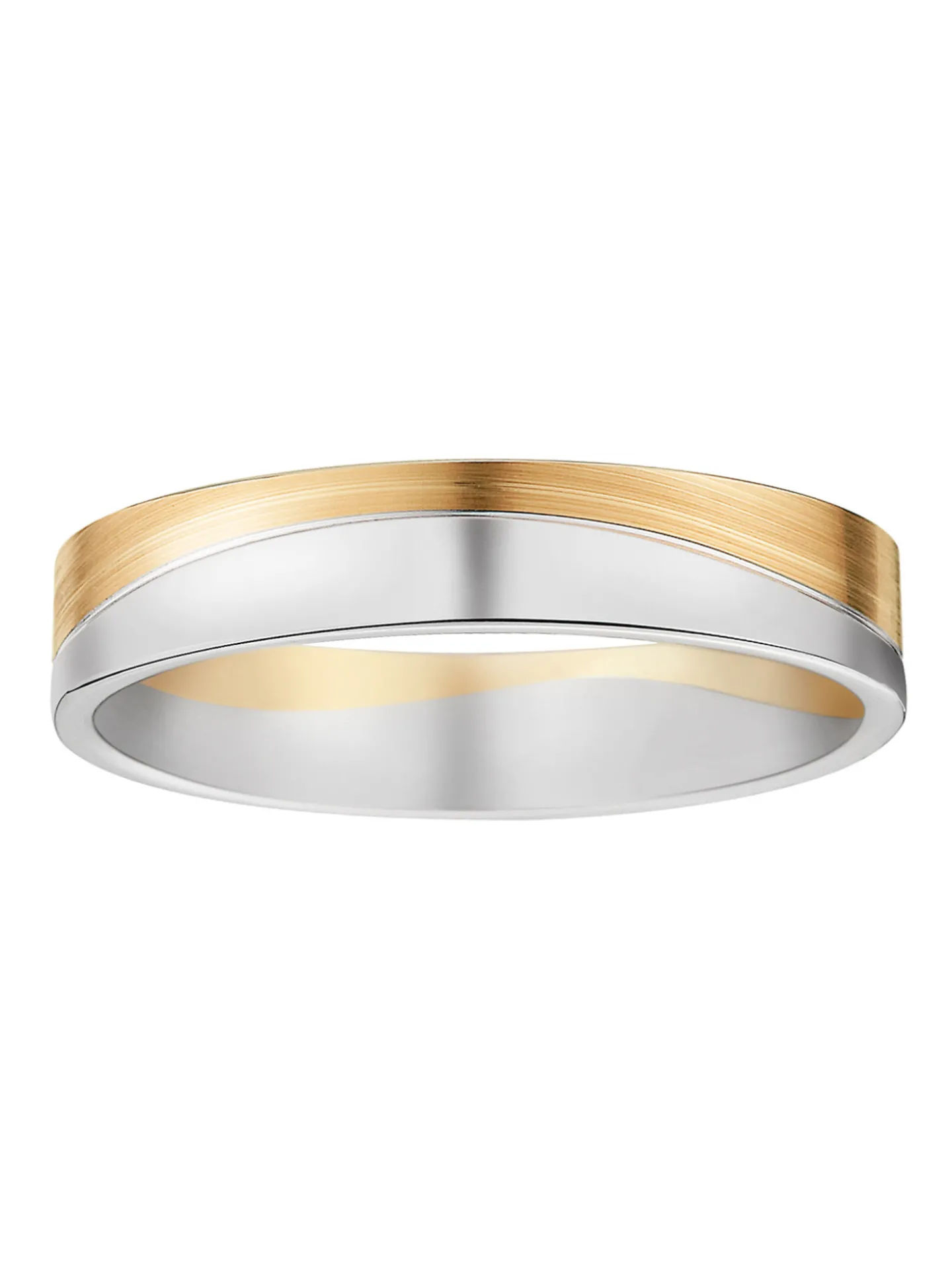 Alliance moderne bicolore or 18 carats