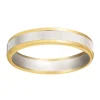 Alliance moderne bicolore or 18 carats