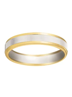 Alliance moderne bicolore or 18 carats