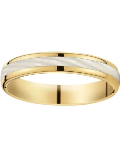 Alliance moderne bicolore or 18 carats