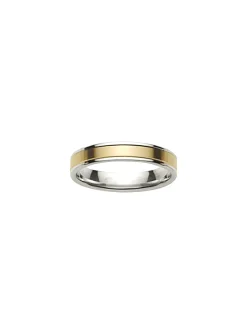 Alliance moderne bicolore or 18 carats