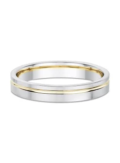 Alliance moderne bicolore or 18 carats