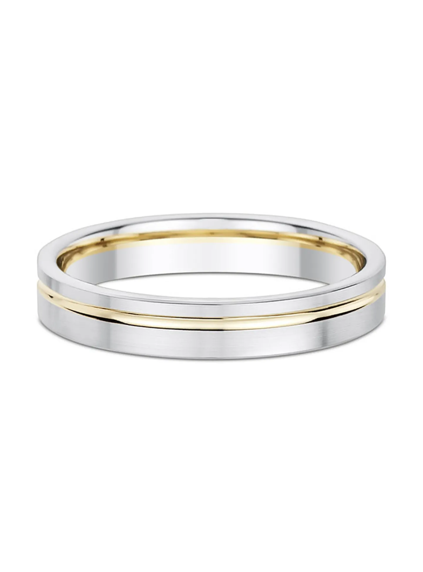 Alliance moderne bicolore or 18 carats