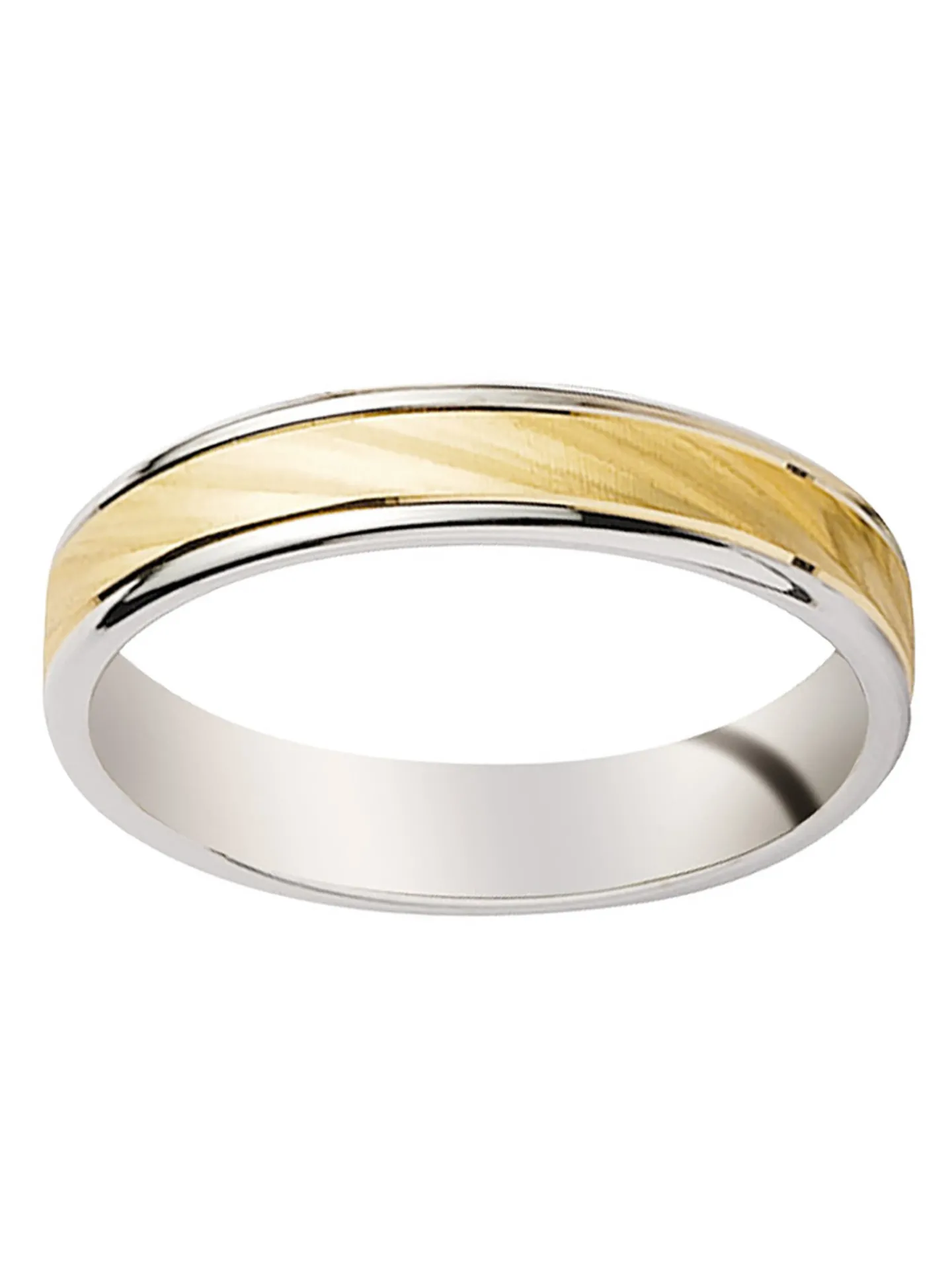 Alliance moderne bicolore or 18 carats