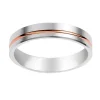 Alliance moderne bicolore or 18 carats