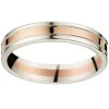 Alliance moderne bicolore or 18 carats