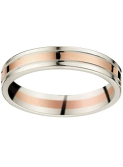 Alliance moderne bicolore or 18 carats