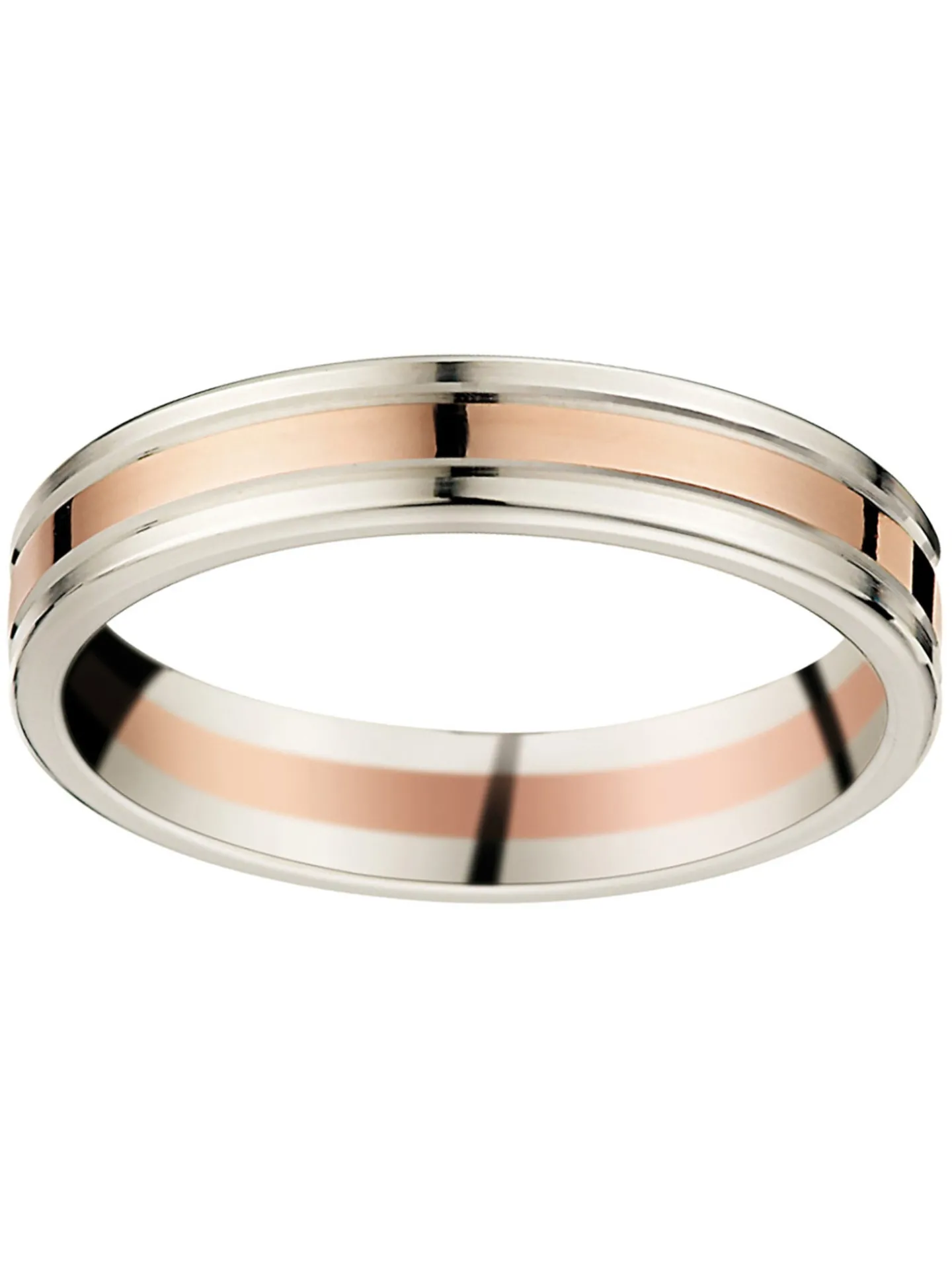 Alliance moderne bicolore or 18 carats