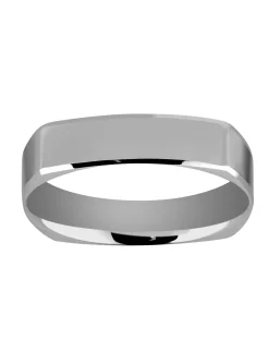 Alliance moderne Brillaxis carrée or blanc 9 carats