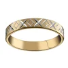 Alliance moderne ciselée or bicolore 18 carats