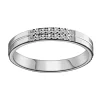 Alliance moderne ciselée or blanc 18 carats