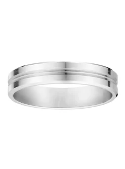 Alliance moderne or blanc 18 carats