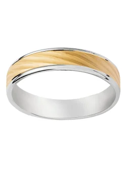 Alliance moderne or bicolore 18 carats